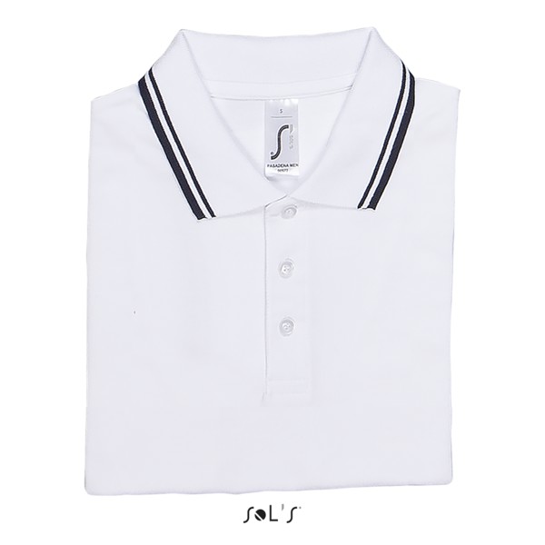 Sol's Pasadena Men - Polo Shirt - White / Navy / 2XL