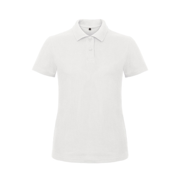 Polo Piqué B&C Id.001 Women 180G - 100% Algodão (Investindo Em Better Cotton) - Branco / XS