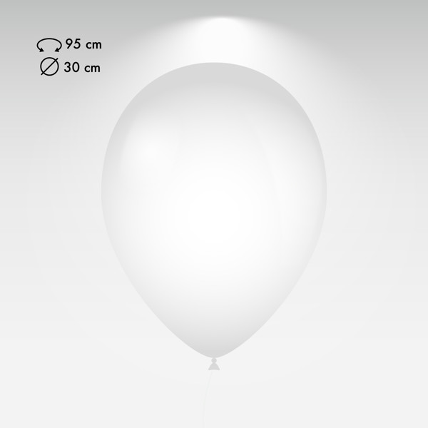 Balão Hg95i Personalizado, 1 Face 4 Cores - Branco