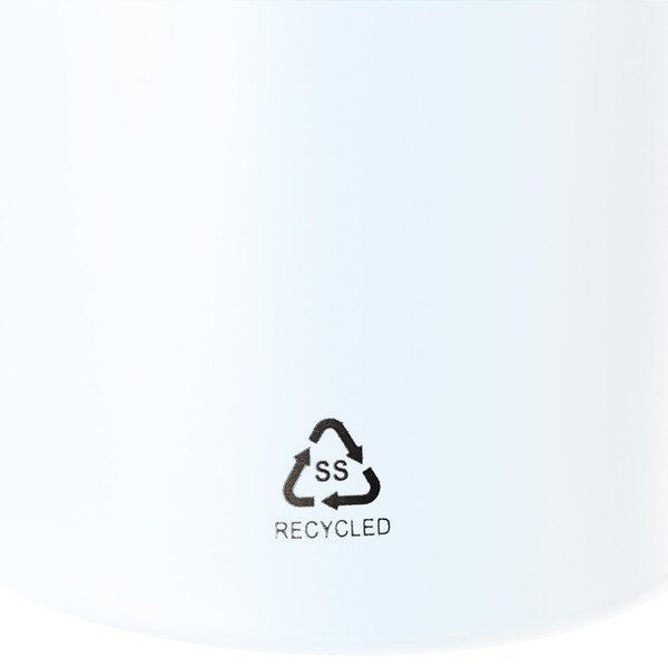 Recycled stainless steel drinking bottle (750 ml) Zeno - white