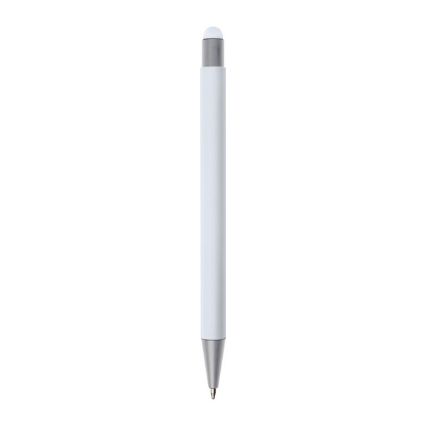 Metal Ballpoint Pen with Touch Pen Rio - White