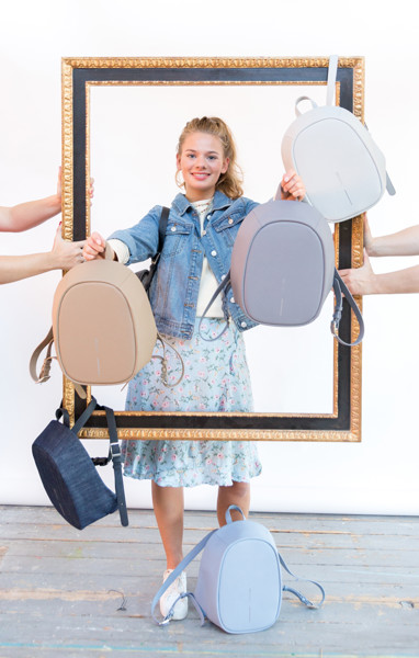 Elle Fashion, Anti-theft backpack - Pink