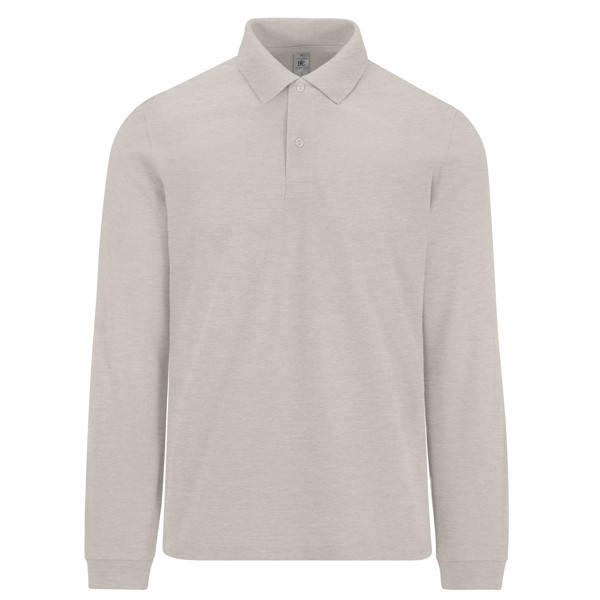 B&C My Polo 210 Lsl - Selected Heathers - 100% Algodão Optimium (Investindo Em Better Cotton) - Heather Grey Fog / S