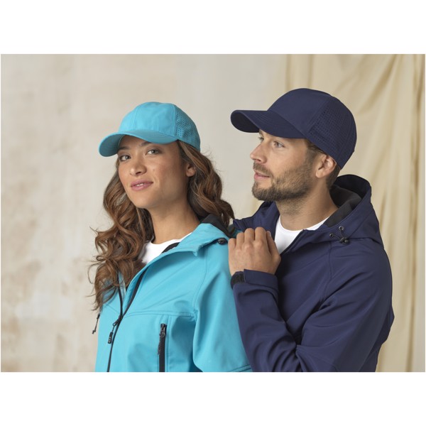 Mica 110 g/m² GRS recycelte Cool Fit Kappe mit sechs Segmenten - navy