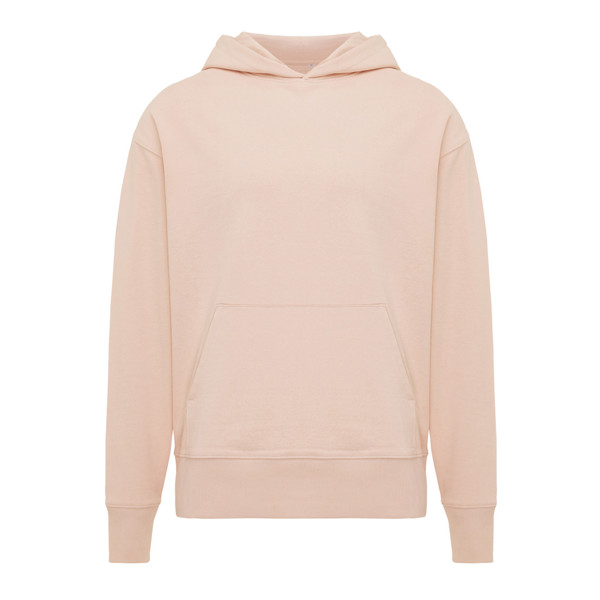 Iqoniq Yoho recycled cotton relaxed hoodie - Peach Nectar / S