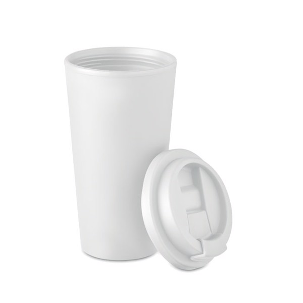 Double wall tumbler 450 ml Tuesday - White