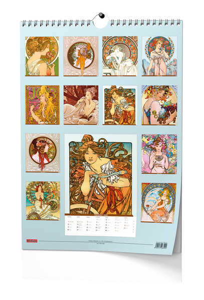 Nástěnný Poznámkový Kalendář A3 - Alfons Mucha 2027