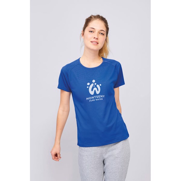 SPORTY WOMEN T-SHIRT POLYES - White / XL