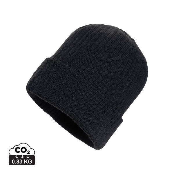Pryor AWARE™ Polylana® beanie met omslag - Zwart
