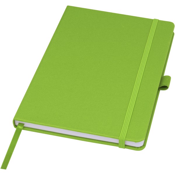 Caderno A5 de papel reciclado com capa RPET "Honua" - Verde lima