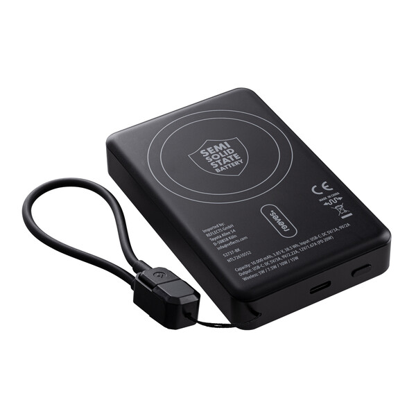 Powerbank sans fil magnétique 15W WATTRON PRO X ALU - noir / 10000 mAh