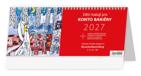 Stolní kalendář Děti malují pro Konto Bariéry