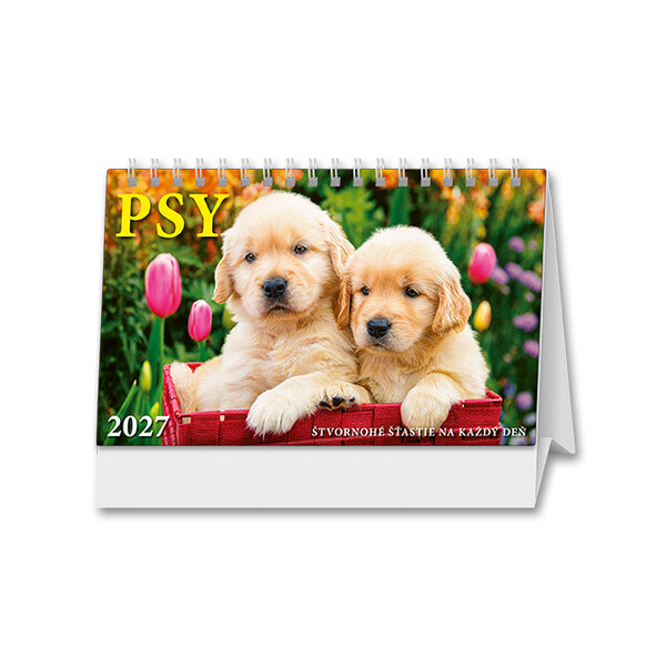 Stolový kalendár Psy 2027