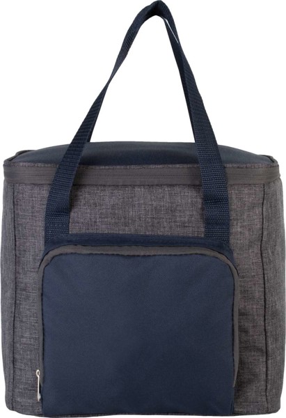 Cool Bag With Zipped Pocket - Light Blue Heather / Dark Grey