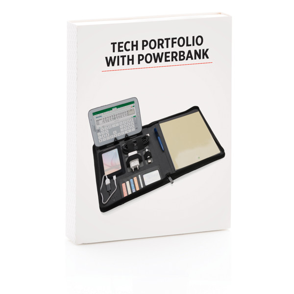 Tech portfolio with powerbank