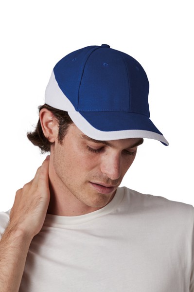 Racing - Two-Tone 6 Panel Cap - White / Sky Blue