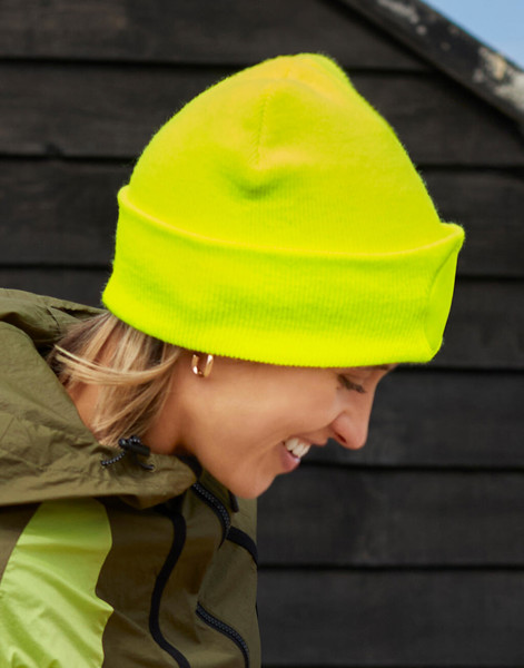 Circular Patch Beanie - Graphite Grey / ONE SIZE