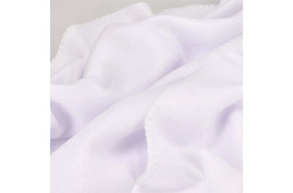 Couverture polaire OEKO-TEX® sublimation 120 x 150 cm 190 g/m² - Blanc