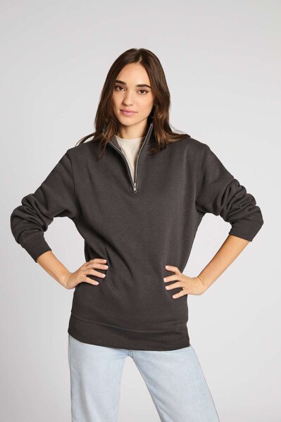 Premium Quarter Zip - Smoke / XS