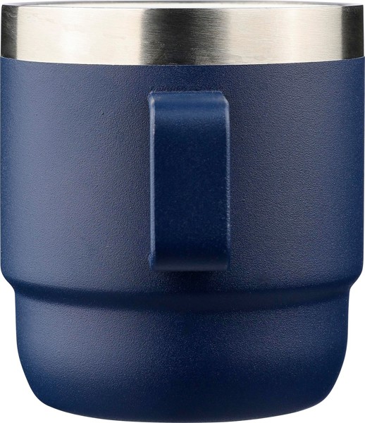 Gerecycled roestvrijstalen dubbelwandige drinkbeker (180 ml) Lilia - wit