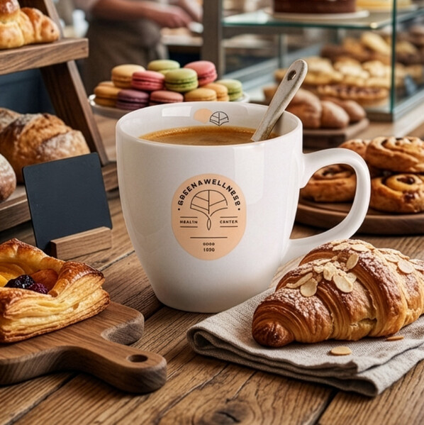 Americano Mala keramična skodelica, višina 87 mm - Bela