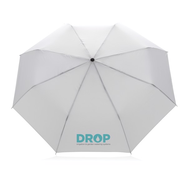 Impact Aware™ RPET mini dežnik , 104 cm -Bela