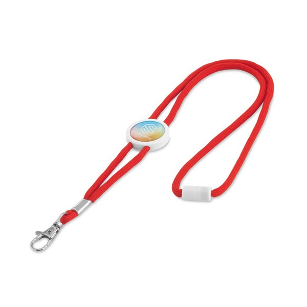WEAVE. Adjustable polyester lanyard - Red