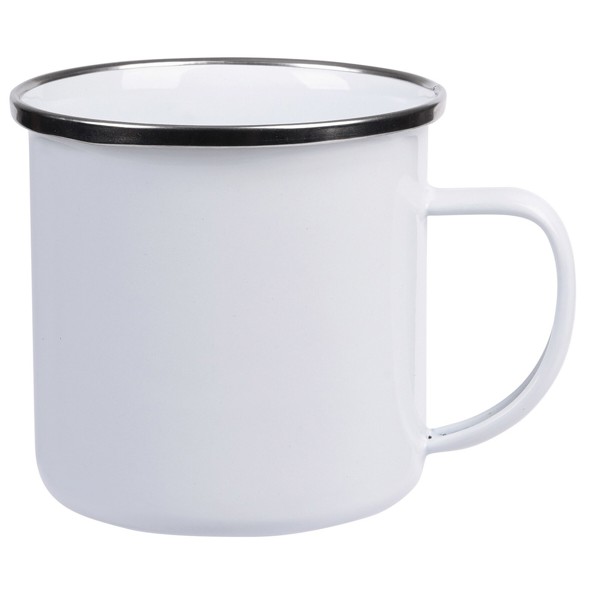 Emaille-Trinkbecher Vintage Cup - Weiß