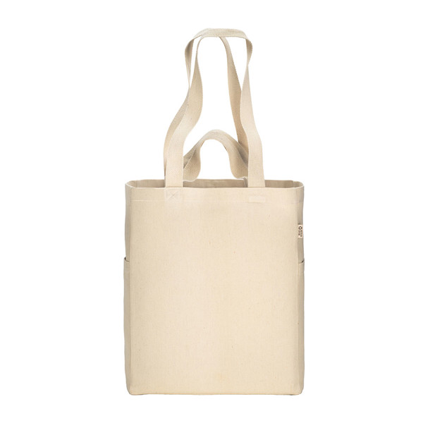 Recycled 280 G/M2 Canvas Cotton Tote Bag With Double Handles And Gusset