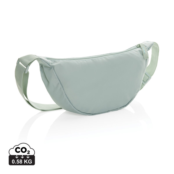 Crescent AWARE™ RPET half moon sling bag - Iceberg Green