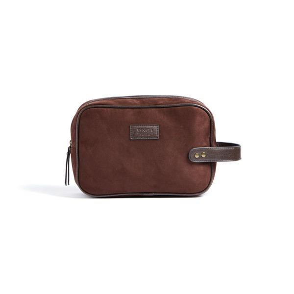 Vinga Hunton washbag polyester, 260x180x100 mm - Brown