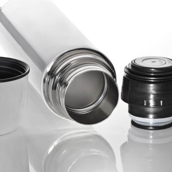 Stainless steel thermal flask JACOB - White