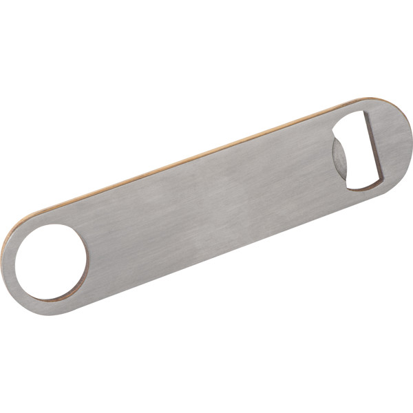 Bamboo-metal bottle opener COLIN - Beige