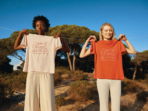 T-shirt pour femmes en coton recyclé IQONIQ Yala - Cloud Pink / XL