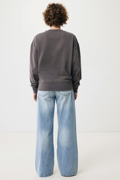 Mikina Iqoniq Kruger relaxed fit z recykl. bavlny - Antracitová / XXL