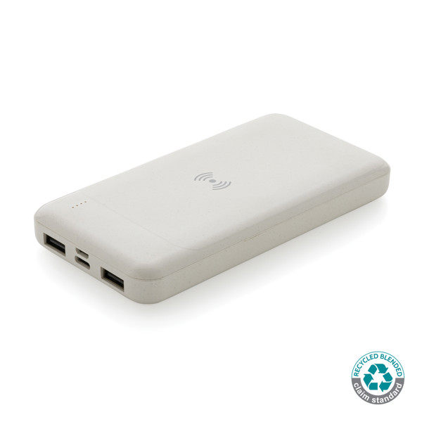 RCS bežični powerbank od reciklirane plastike - Bijela