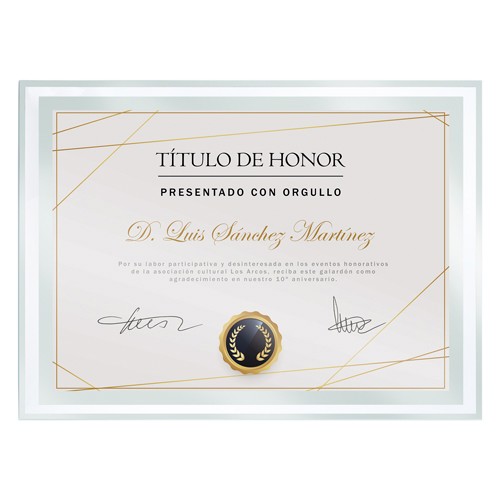 A4 DIPLOMA GLASS FRAME "BISEL"