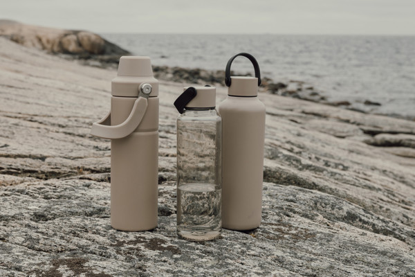 VINGA Termo fľaša Baltimore trek 600 ml z RCS recykl. ocele - Greige