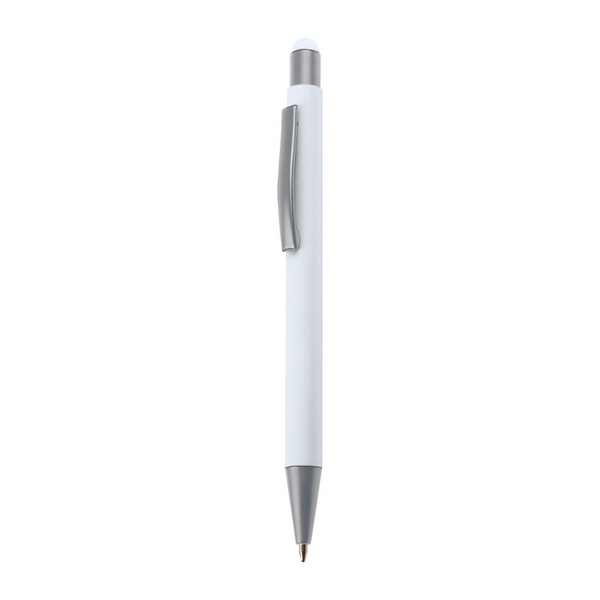 Metal Ballpoint Pen with Touch Pen Rio - White