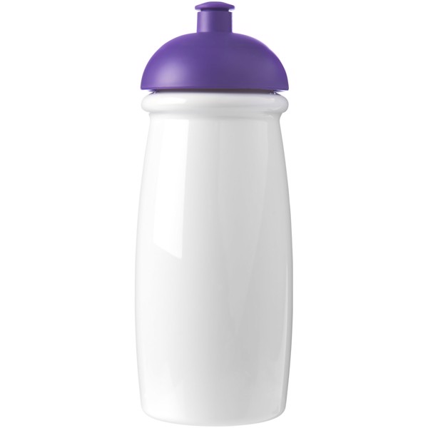 Sportovní láhev s kupolovitým víčkem H2O Pulse® 600 ml - Bílá / Purpurová