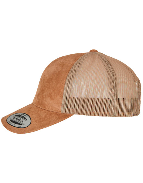Suede Leather Trucker Cap - Khaki / ONE SIZE