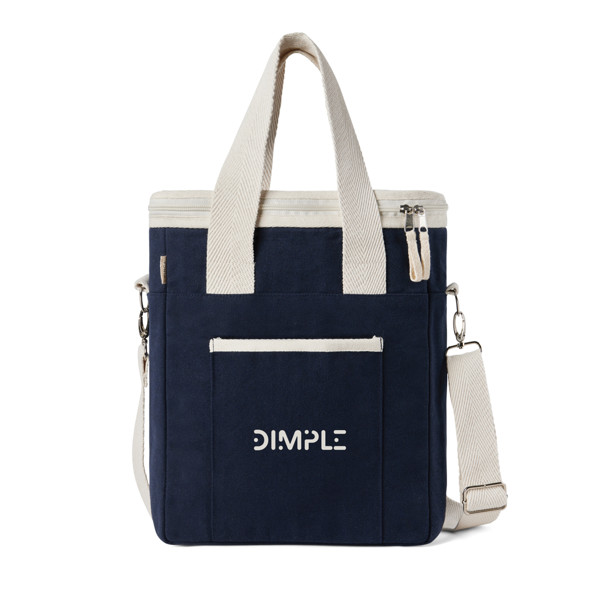 Vinga Volonne cooler tote, recycled canvas 500 gsm - Surf Blue / Off White