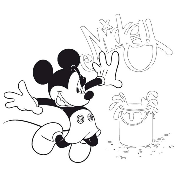 Poznámkový Kalendár Mickey Mouse – Diy: Maľovankový Kalendár S Pastelkami, 30 x 30 cm