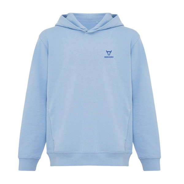 Dětská mikina s bočními kapsami Iqoniq Yengo z rec. bavlny - Sky Blue / 78