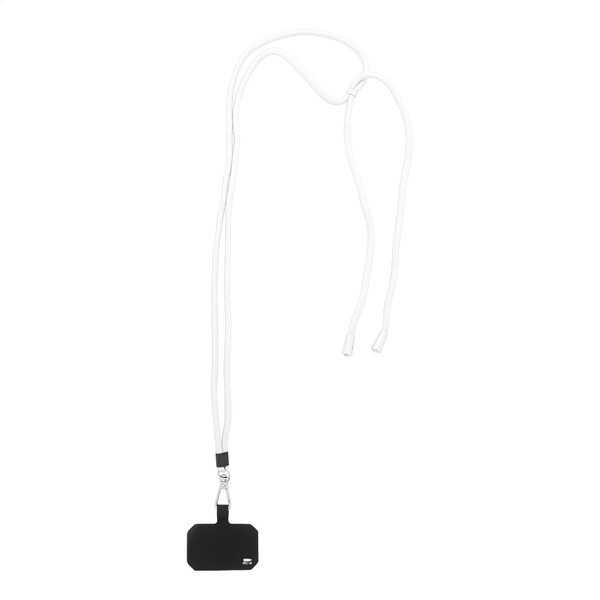 RPET lanyard na mobil Corphon - Bílá