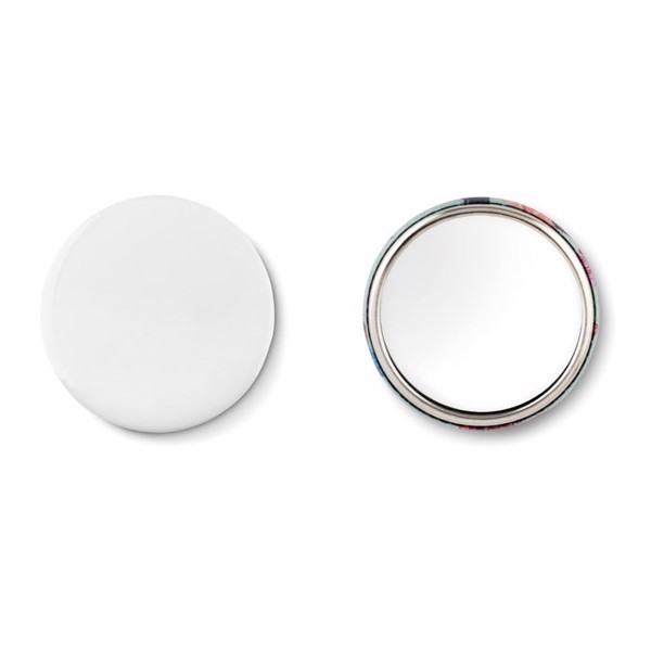 Mirror button metal