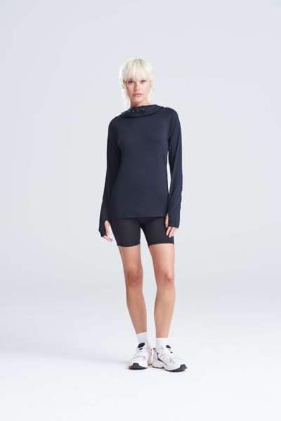 Women's Cool Cowl Neck Top - Grey Melange / XL