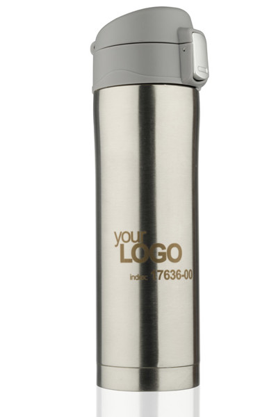 Travel mug LOCK 440 ml - silver