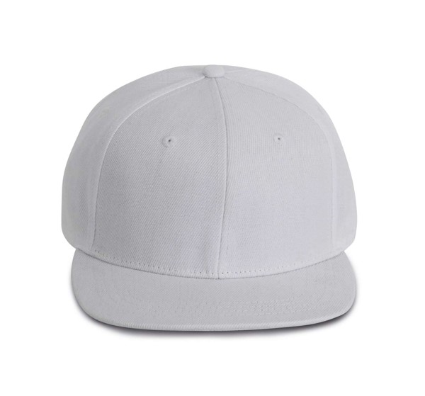 Snapback Cap - 6 Panels - White / White