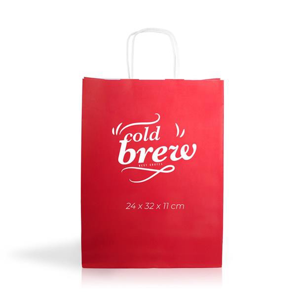 Saco Papel Kraft 90G/M2 24X32x11cm - Cores - Prateado